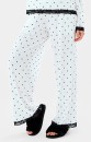 Rib-Lace-Trim-Pants-White Sale