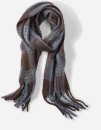 Printed-Fluffy-Scarf-Brown-Check Sale