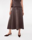 Suedette-A-line-Maxi-Skirt Sale
