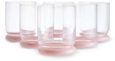Set-of-6-Pink-Bubble-Tumbler-Glasses Sale