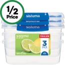 Sistema-Klip-It-Plus-Rectangle-Container-1-Litre-Pk-3 Sale