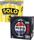 Pepsi-Max-or-Solo-Zero-Sugar-Soft-Drink-24x375mL Sale