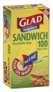 Glad-Snap-Lock-Resealable-Sandwich-Bags-100-Pack Sale