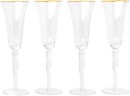 Heritage-Gabrielle-Champagne-Flute-Set-of-4-Gold-Rib Sale