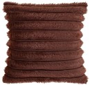 Astin-Sinclair-Rib-45cm-x-45cm-Faux-Fur-Cushion-in-Chocolate-Brown Sale
