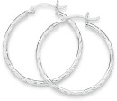 Sterling-Silver-2x29mm-Hoop-Earrings Sale