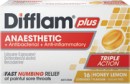 Difflam-Plus-Anaesthetic-Antibacterial-Anti-inflammatory-Sugar-Free-Honey-Lemon-16-Lozenges Sale