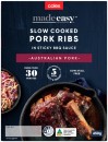 Coles-Made-Easy-Slow-Cooked-Pork-Ribs-in-BBQ-Sauce-650g Sale