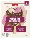 NEW-Coles-Strawberry-Vanilla-Heart-Choc-Crunch-Pops-4-Pack-360mL Sale