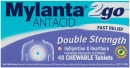 Mylanta-2Go-Antacid-Double-Strength-Lemon-Mint-Flavour-48-Chewable-Tablets Sale
