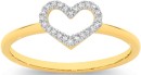 9ct-Gold-Diamond-Open-Heart-Ring Sale