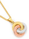 9ct-Gold-Tri-Tone-Greek-Key-Knot-Pendant Sale