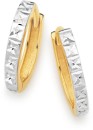 9ct-Gold-Two-Tone-9mm-Diamond-Cut-Sparkle-Huggie-Earrings Sale