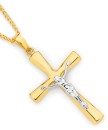 9ct-Gold-Two-Tone-Crucifix-Pendant Sale