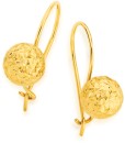9ct-Gold-8mm-Diamond-Cut-Euroball-Earrings Sale