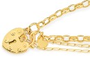 9ct-Gold-19cm-Hollow-Belcher-Padlock-Bracelet Sale