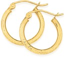 9ct-Gold-2x10mm-Diamond-Cut-Earrings Sale