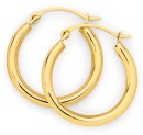 9ct-Gold-2x12mm-Hoop-Earrings Sale