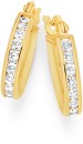 9ct-Gold-Cubic-Zirconia-Hoop-Earrings Sale