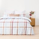 Plaid-Flannelette-Cotton-Reversible-Quilt-Cover-Set-Double-Bed Sale