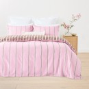 Stripe-Cotton-Linen-Reversible-Quilt-Cover-Set-Queen-Bed-Pink-and-Mocha Sale