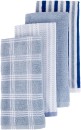 4-Pack-Blue-Check-Terry-Tea-Towel Sale