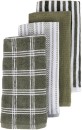 4-Pack-Green-Check-Terry-Tea-Towel Sale
