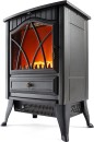 Flame-Effect-Fireplace-Heater-Black Sale