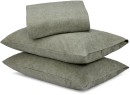 Marle-Cotton-Flannelette-Sheet-Set-King-Bed-Green Sale