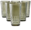 6-Green-Beaded-Highball-Glasses Sale