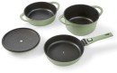 3-Piece-Cast-Aluminium-Cookware-Set-Green Sale