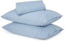 225-Thread-Count-Stripe-Cotton-Sheet-Set-King-Bed-Blue Sale