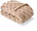 Check-Jacquard-Blanket-QueenKing-Bed-Mocha Sale