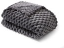 Plush-Jacquard-Blanket-QueenKing-Bed-Charcoal Sale