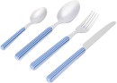 16-Piece-Blue-Stripe-Cutlery-Set Sale
