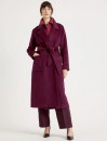 Basque-Wrap-Coat-Plum Sale