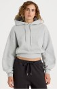 Grab-Pleated-Back-Hooded-Sweat-Grey-Marle Sale