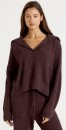 Chloe-Lola-Cosy-Boucy-Open-V-Collar-LS-Top-Burnt-Fig Sale