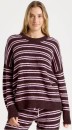 Chloe-Lola-Cosy-Boucle-Crew-LS-Top-Burnt-Fig-Pink-Stripe Sale