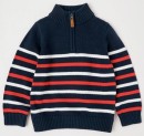 Milkshake-14-Zip-Knit-Jumper-Navy-Red-White-Stripe Sale
