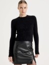 Blaq-Wool-Mohair-Blend-Fluffy-Knit-Top-Black Sale