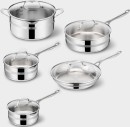 Jamie-Oliver-by-Tefal-Cook-Smart-Induction-Stainless-Steel-5pc-Uncoated-Set Sale