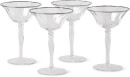 Heritage-Gabrielle-Martini-Glass-Silver-Rim-Set-of-4 Sale