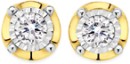 9ct-Two-Tone-Gold-Diamond-Magic-Frame-Set-Stud-Earrings Sale
