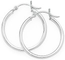Sterling-Silver-2x24mm-Polished-Tube-Hoop-Earrings Sale