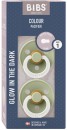 Bibs-Colour-Pacifier-Glow-In-The-Dark-Sage-Size-1-2-Pack Sale