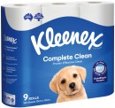 Kleenex-Complete-Clean-Toilet-Tissue-9-Pack Sale