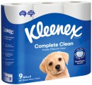 Kleenex-Complete-Clean-Toilet-Tissue-9-Pack Sale