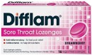Difflam-Sore-Throat-Strawberry-16-Lozenges Sale