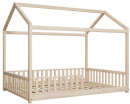 Oikiture-Kids-House-Wooden-Bed-Frame-in-Natural-Double Sale